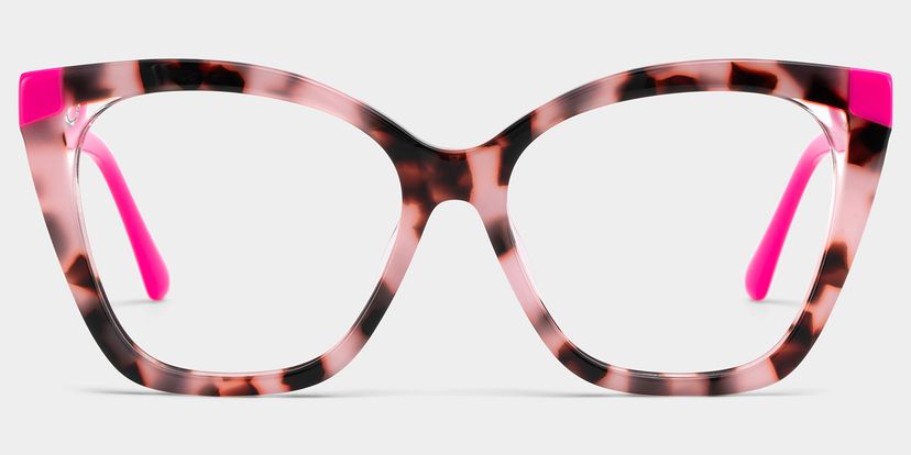 Kira Pink Tortoise Butterfly Glasses