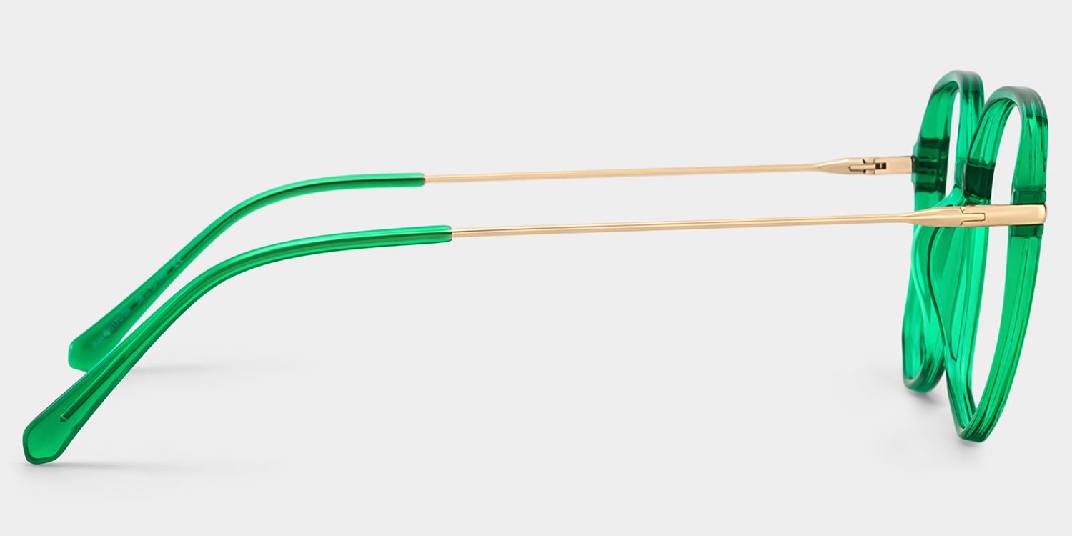 Payton Geometric Dark-Green Glasses | ZEELOOL UK3