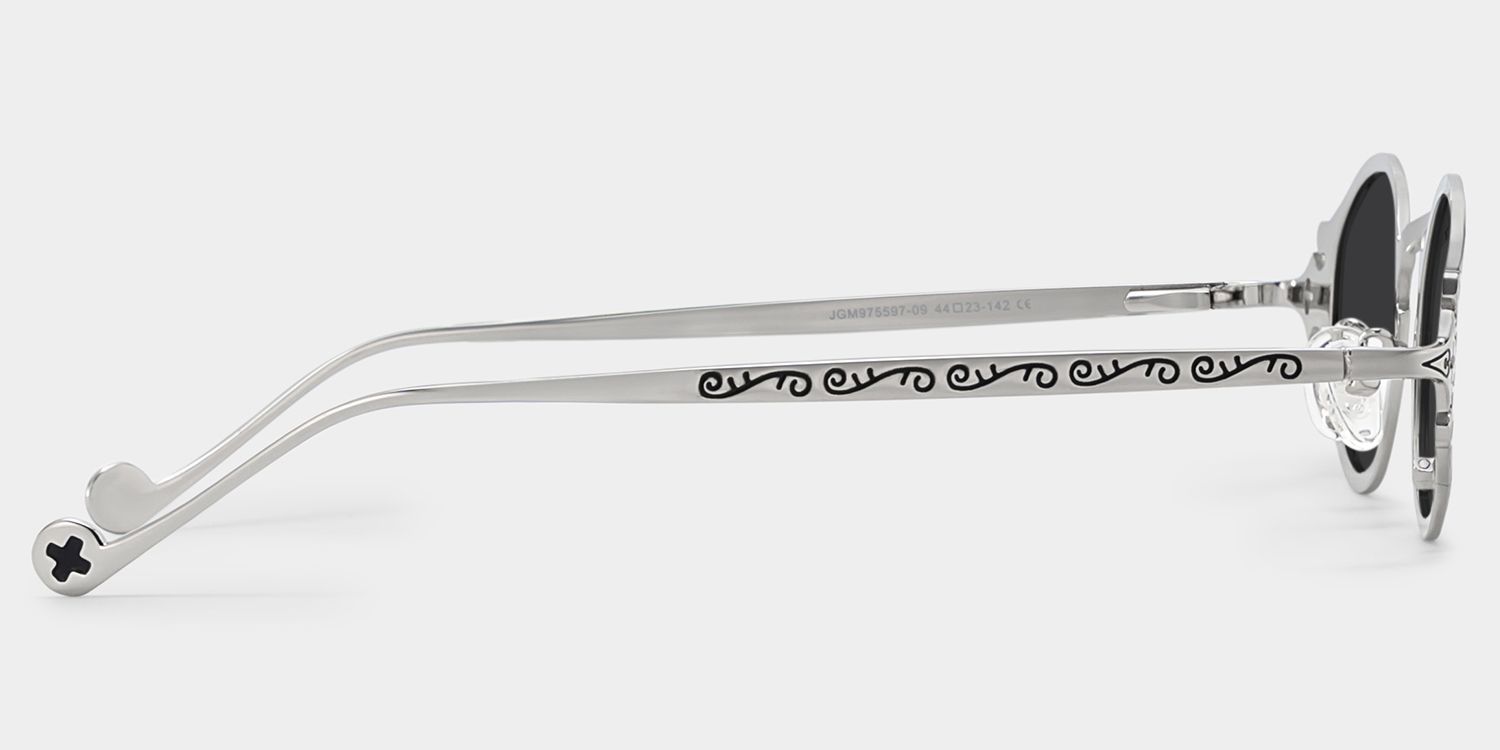Serena Silver Oval Sunglasses to Frame Your Face | ZEELOOL UK3
