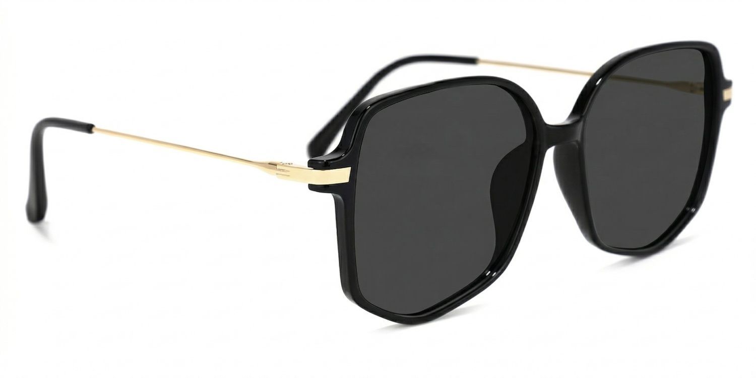 Payton Geometric Sunglasses with Tr90 Black Frames | ZEELOOL CA2