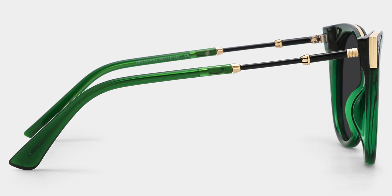Dalton Mixed Dark-Green Cat Eye Frame Sunglasses | ZEELOOL UK3