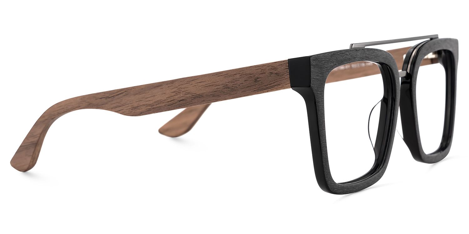 Men's Aviator Eyeglasses Frames With Black Clear Color4