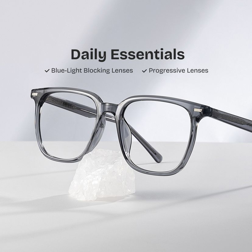 Jude Grey Square Glasses