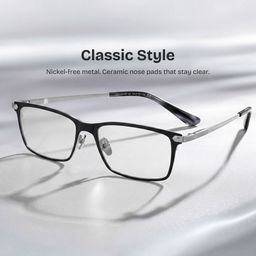 Alexander Black Rectangle Glasses0