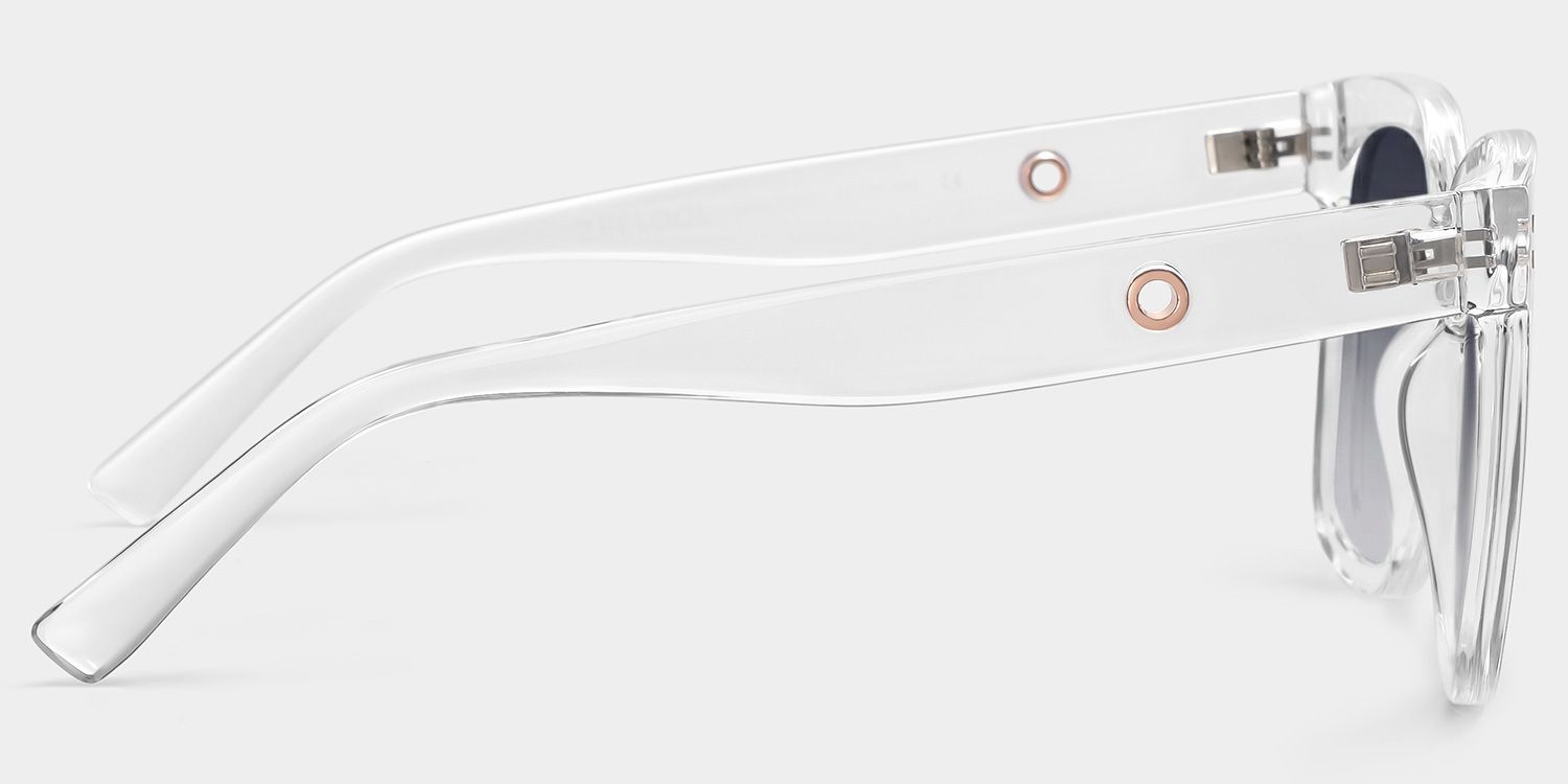 Ebony Square Clear Sunglasses for Women & Men | ZEELOOL UK3