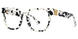 Kerri Cow Print Square Glasses3