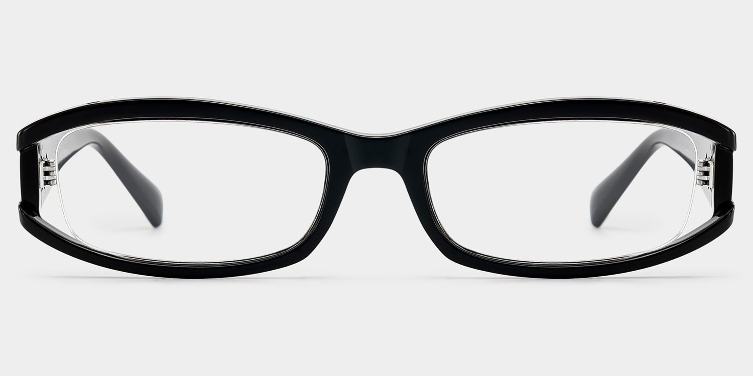 Willow Thick Black Rectangle Glasses for Teenager | ZEELOOL0