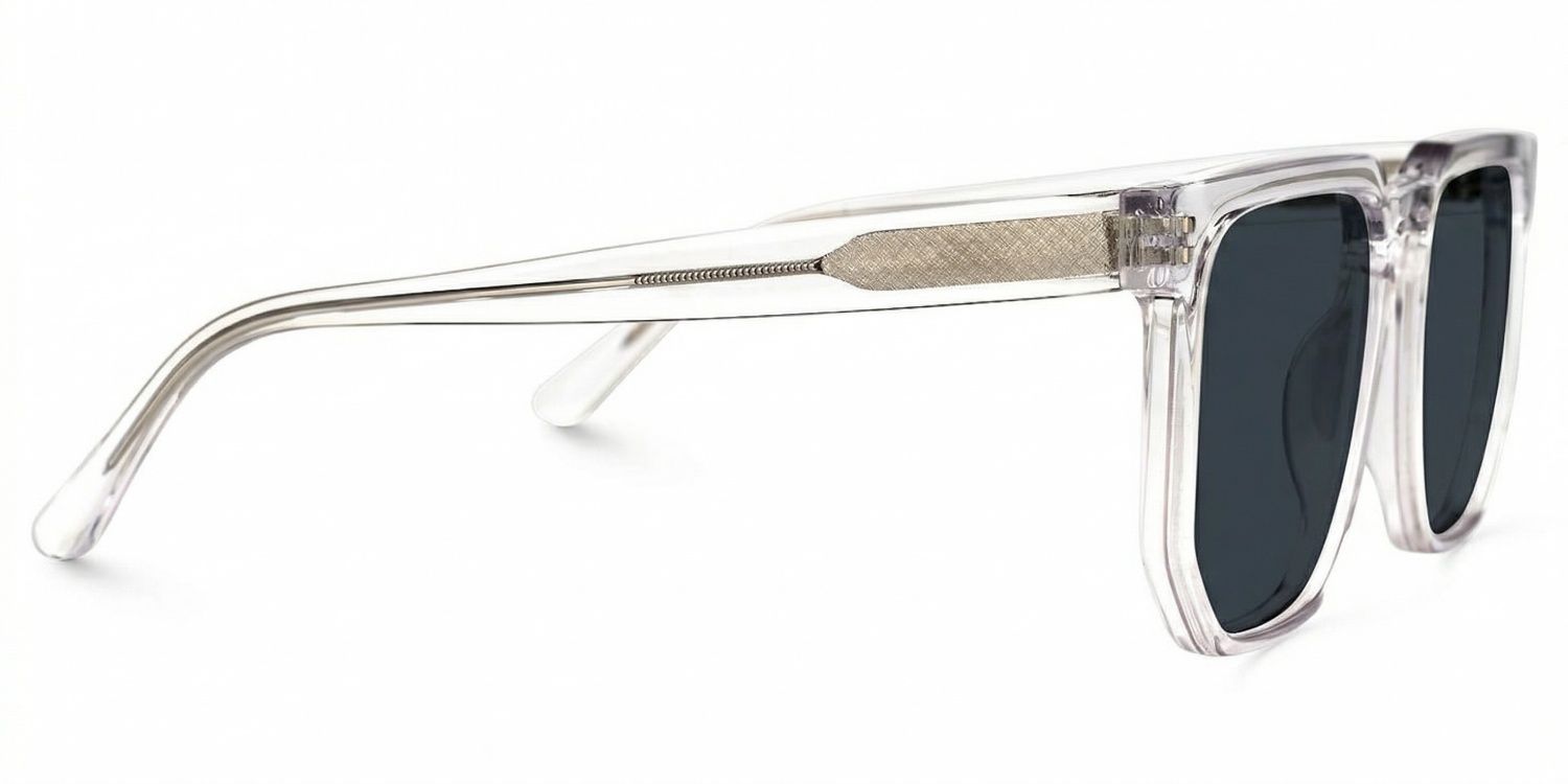 Matherne Acetate Clear Square Frame Sunglasses | ZEELOOL UK2