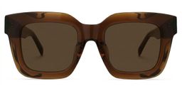 Trinity Tawny Square Sunglasses0