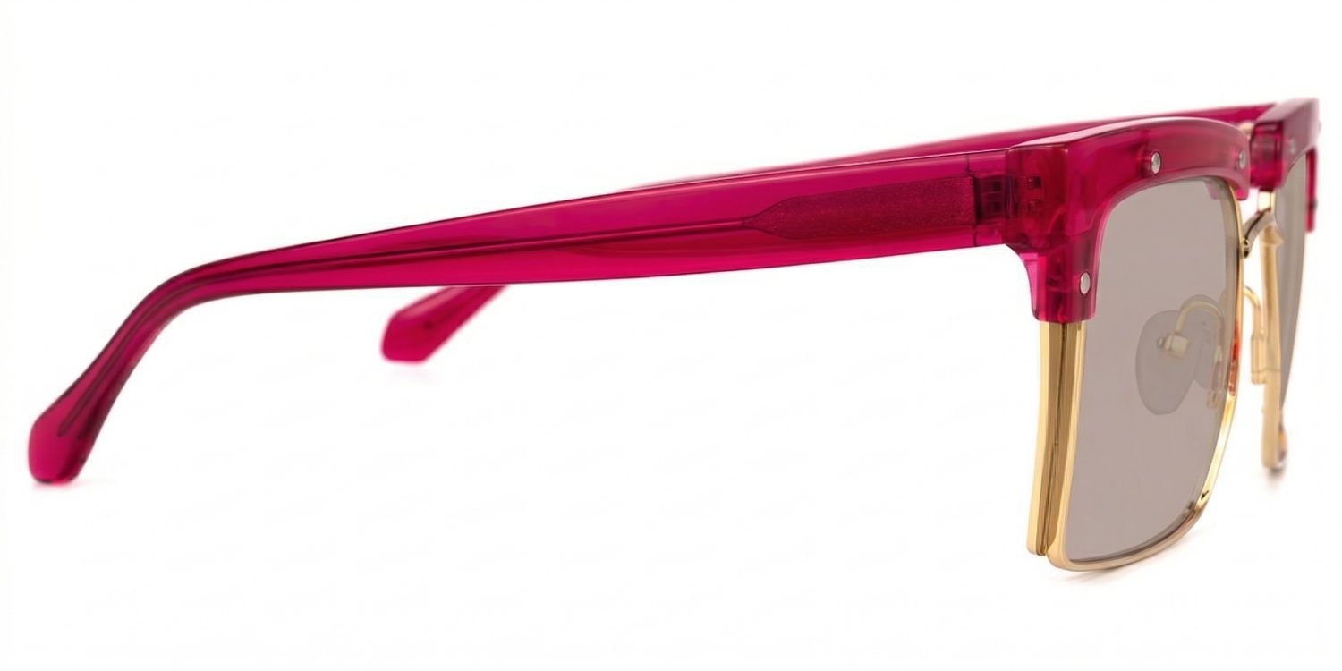 Kiana Bright-Pink Square Polarized Sunglasses for Driving | ZEELOOL UK2