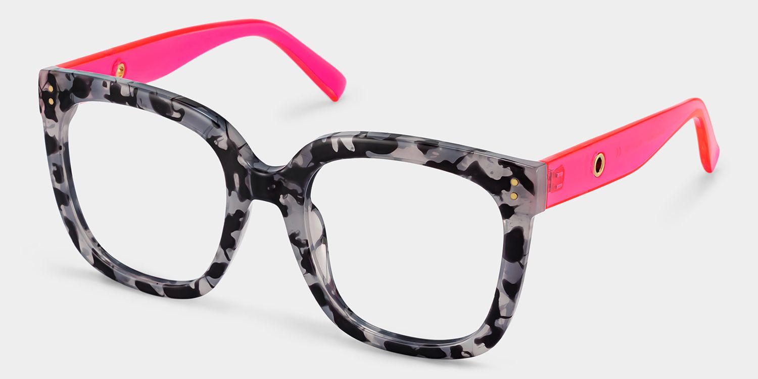 TR90 Ebony Eyeglasses, Ebony Square Glasses -Zeelool Glasses2
