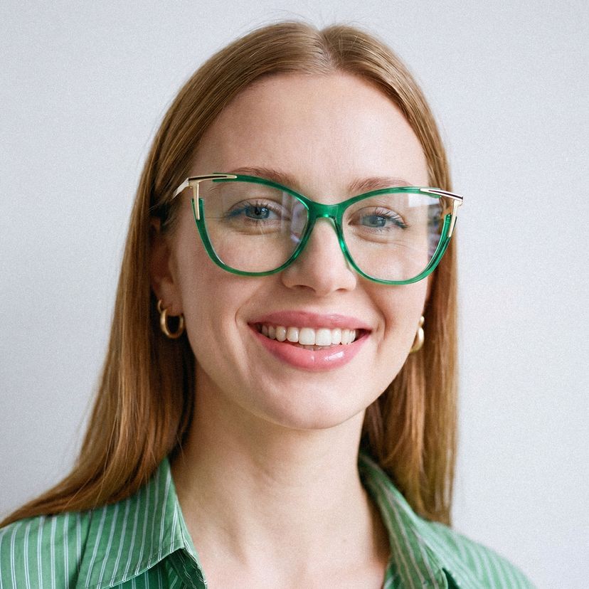 Yomary Green Cat eye Glasses