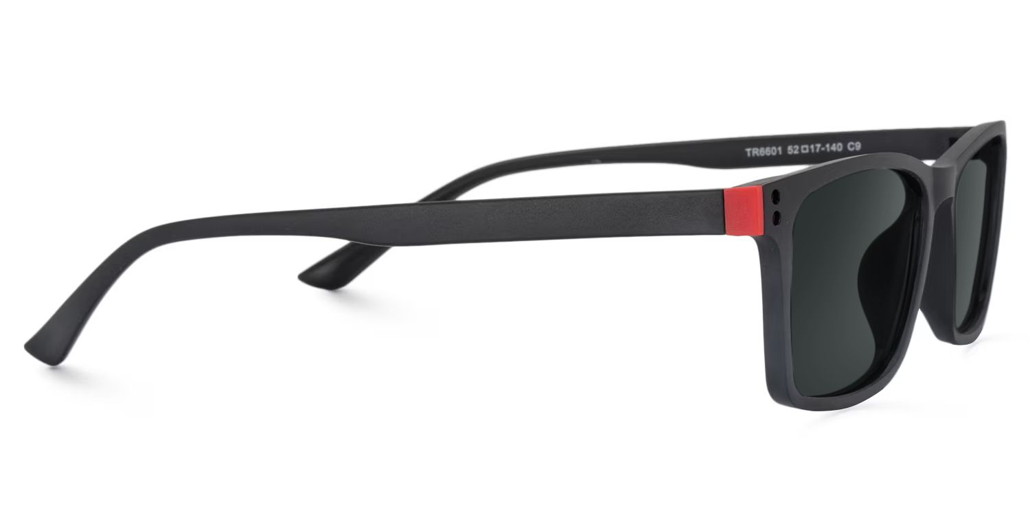 Cheche Tr90 Black Rectangle Frame Sunglasses | ZEELOOL UK2