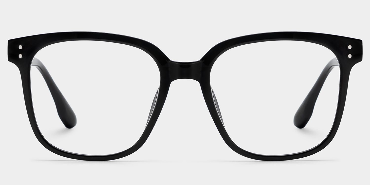 Oglesby Square Blue Light Blocking Glasses Black Frame | Zeelool0