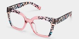Malcolm Pink-Leopard Square Glasses2