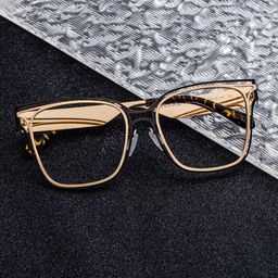 Dacarine Black Gold Square Glasses0