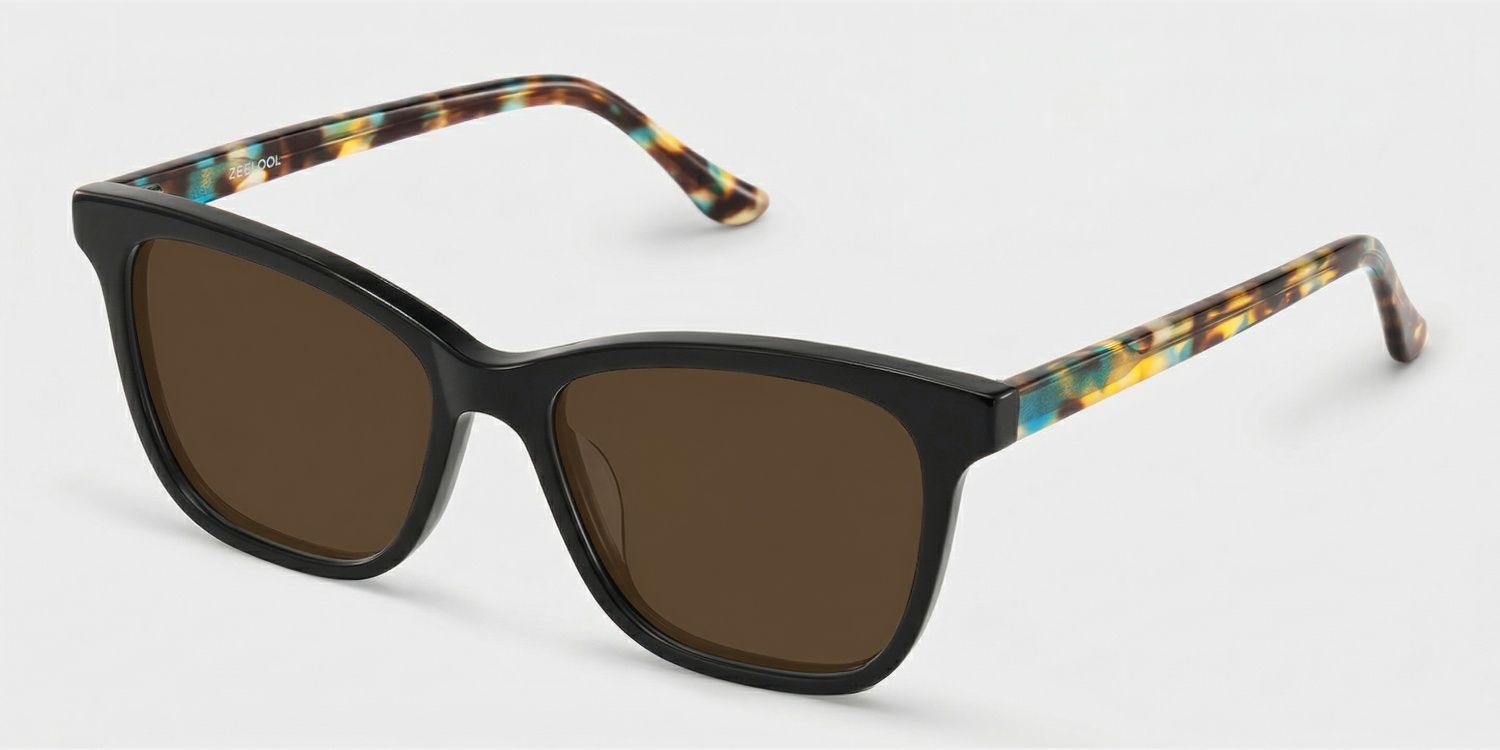 Faith Acetate Black Frame Sunglasses | ZEELOOL UK2