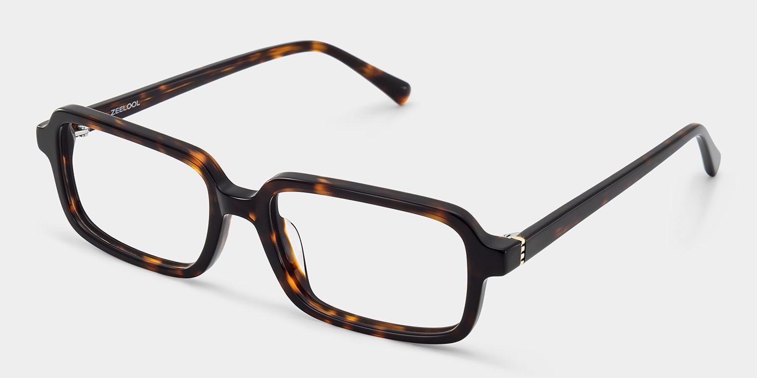Danielle Matte Brown Tortoise Rectangle Glasses | ZEELOOL2