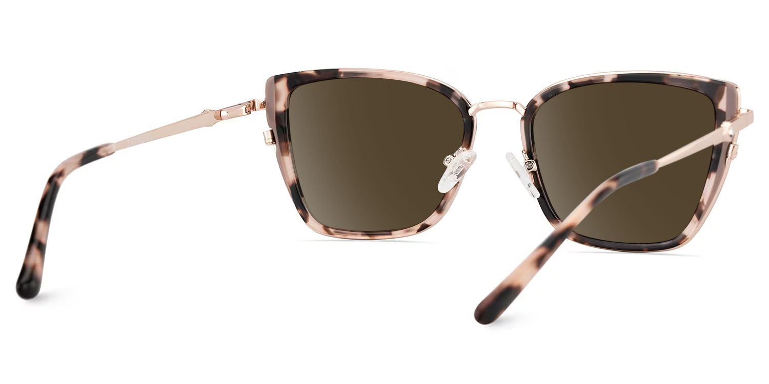 Juniper Mixed Tortoise Rectangle Frame Sunglasses | ZEELOOL UK4