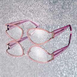 Star Pink Cat eye Glasses0