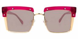 Kiana Bright-Pink Square Sunglasses0