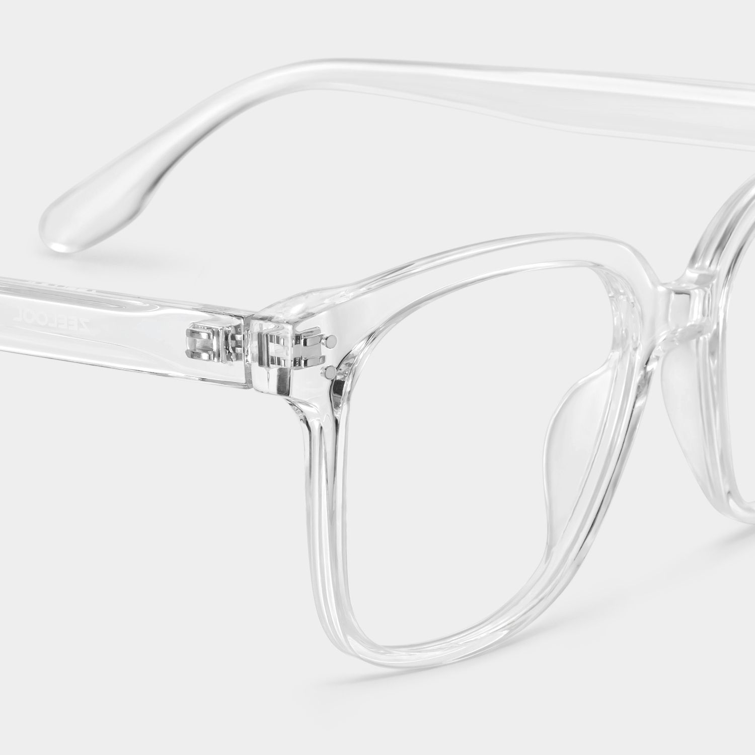 Oglesby Square Blue Light Blocking Glasses Clear Frame | Zeelool4