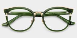Laraine Green Cat eye Glasses1