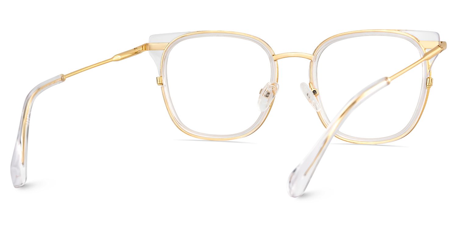 Cameron Eyeglasses in Square Clear-gold Frame | Zeelool5
