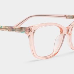 Cassia Pink Rectangle Glasses5