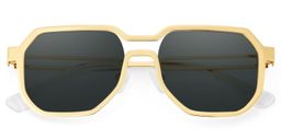 Hype Gold Geometric Sunglasses2