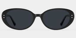 Lennon Black Oval Sunglasses0