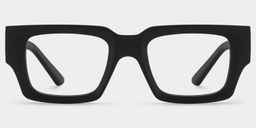 Garza Black Rectangle Glasses0
