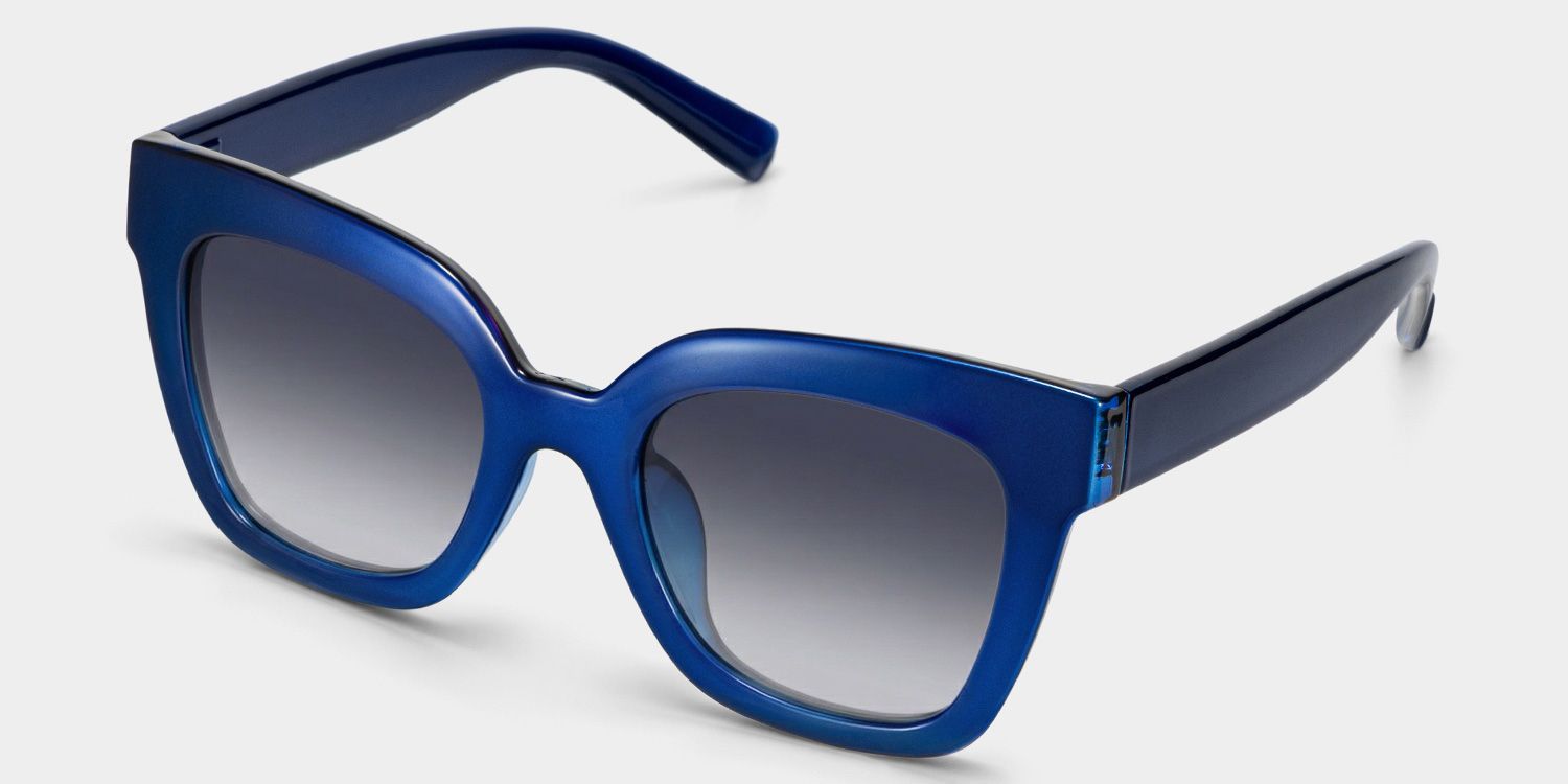 Malcolm Blue Square Sunglasses to Frame Your Face | ZEELOOL UK2