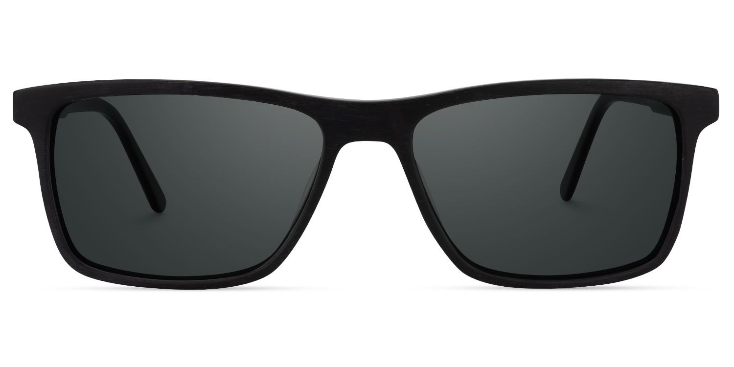Daniel Rectangle Black Sunglasses for Women & Men | ZEELOOL UK0