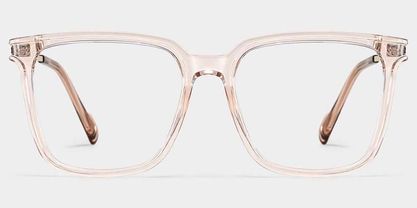 Zeyna Beige Square Glasses