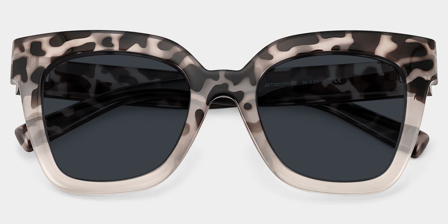Malcolm Plastic Two-Tone Square Frame Sunglasses | ZEELOOL UK1