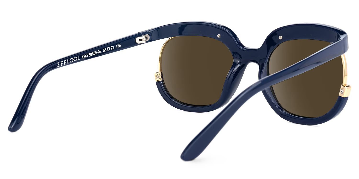 Darice Dark-Blue Frame Sunglasses with Round Style | ZEELOOL UK3