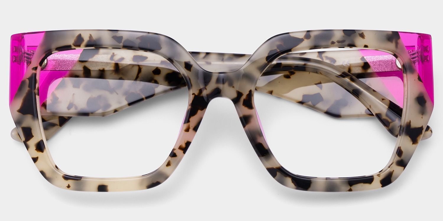 Viva Tortoise Frame Glasses with Square Frame Online | ZEELOOL2