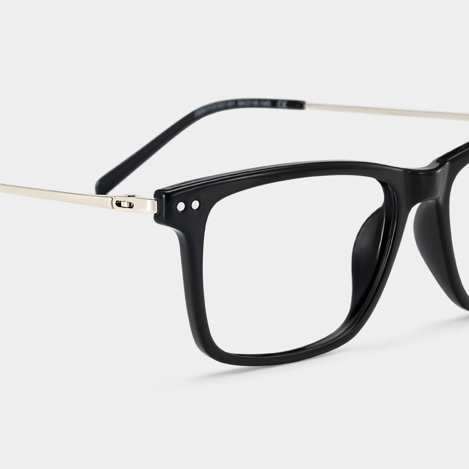 Eleanor Men's Black Rectangular Eyeglasses in TR90 for Men | ZEELOOL UK5