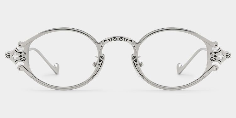Serena Silver Oval Glasses