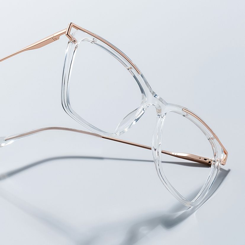 Krystle Clear Square Glasses