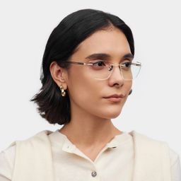 Ella Gold Cat eye Glasses1