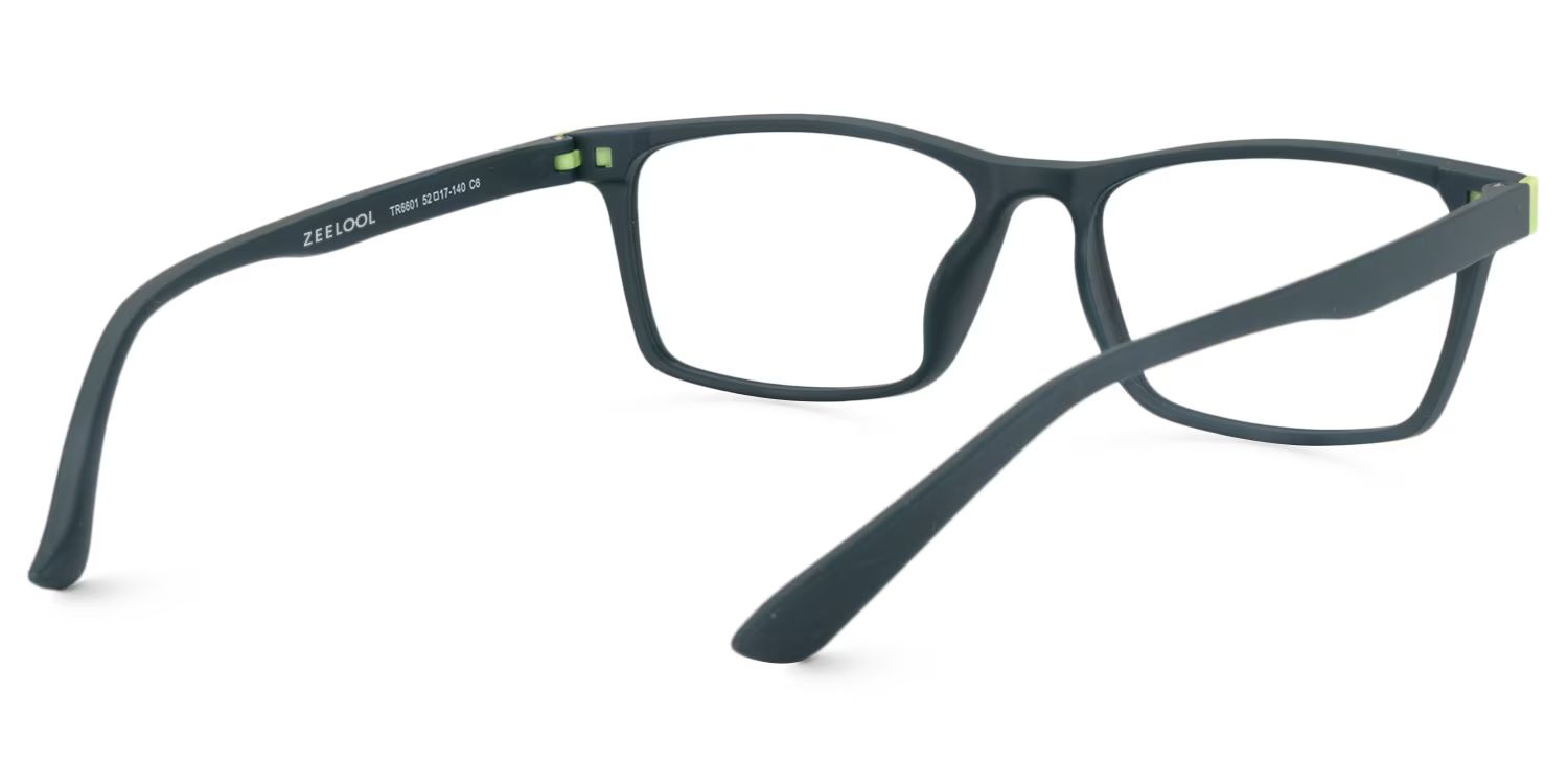 Cheche Rectangle Eyeglasses with Dark Green Frames7