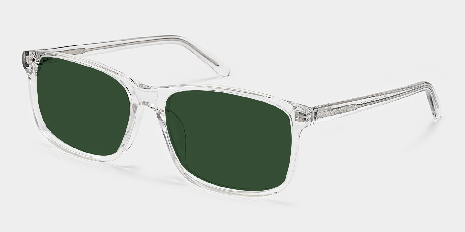 Connie Clear Rectangle Polarized Sunglasses for Driving | ZEELOOL UK2