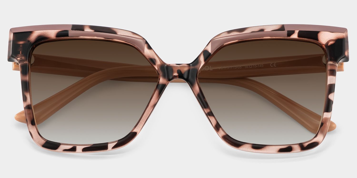 Eboney Square Tortoise Full Rim Sunglasses | ZEELOOL UK1