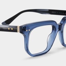Michael Blue Square Glasses5