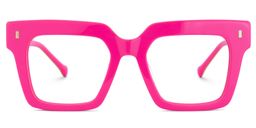 Gilberto Bright Pink Square Glasses1