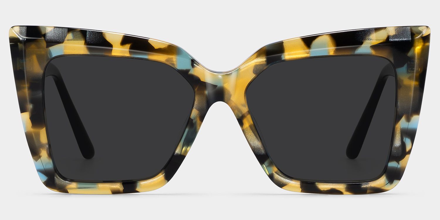 Thiline Acetate Tortoise Square Frame Sunglasses | ZEELOOL UK0