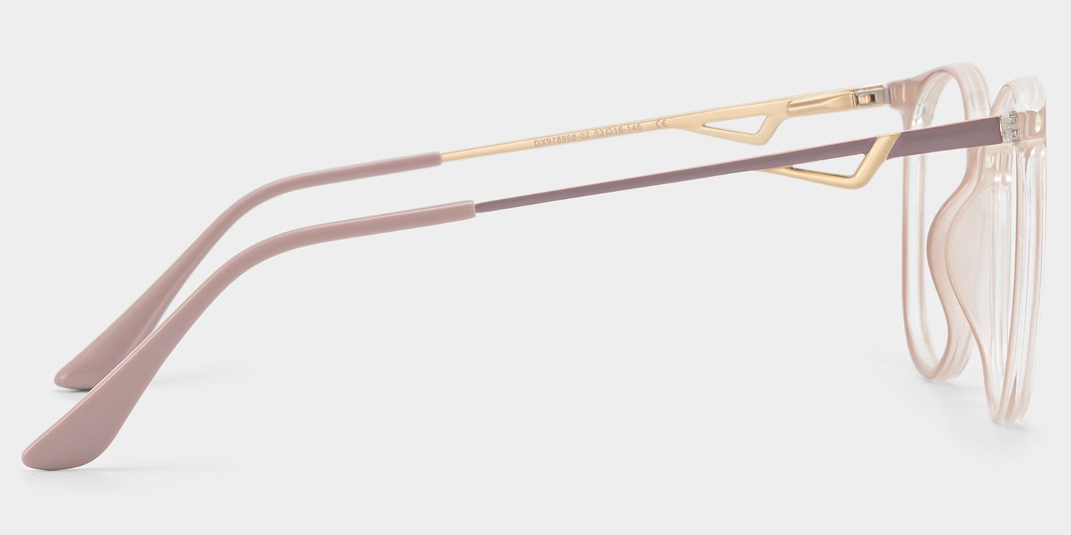 Chanty Round Pink Eyeglasses and Thin Frames3