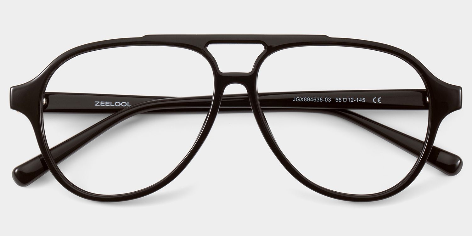 Drew Dark Brown Aviator Glasses for the Female | ZEELOOL1